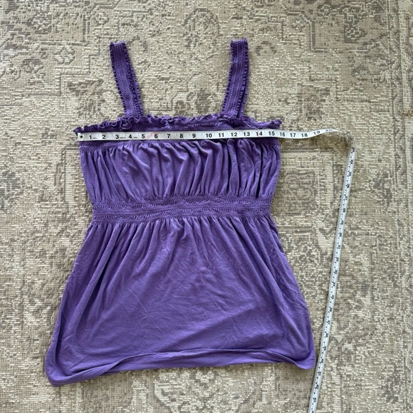 3/$20⚡️ Vintage Route 66 Purple Y2K Babydoll Sleeveless Tank Top Stretch - Picture 10 of 11